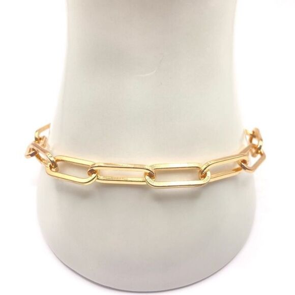 Gold toned chain linked ankle bracelet - Picture 3 of 4